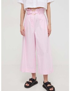 Pinko pamut nadrág rózsaszín, magas derekú culotte, 103006.A1N3