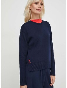 Polo Ralph Lauren pamut pulóver könnyű, sötétkék