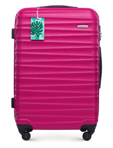 Közepes méretű bőrönd, poggyászcímkével Wittchen, rózsaszín, ABS