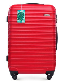 Közepes méretű bőrönd, poggyászcímkével Wittchen, piros, ABS
