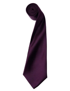 Premier szatén 144 cm-es férfi nyakkendő PR750, Aubergine