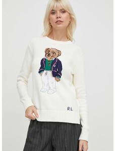 Polo Ralph Lauren pamut pulóver bézs