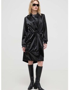 Rains rövid kabát 18550 Jackets női, fekete, átmeneti