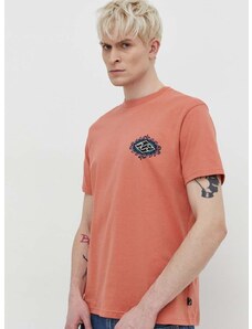 Billabong pamut póló narancssárga, férfi, nyomott mintás
