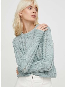 Lauren Ralph Lauren pamut pulóver könnyű, zöld