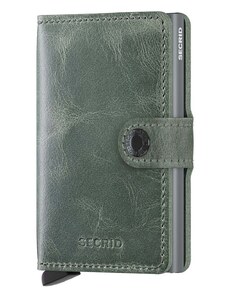 Secrid bőr pénztárca Miniwallet Vintage Sage zöld