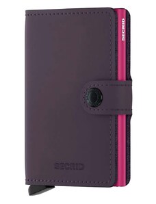 Secrid bőr pénztárca Miniwallet Matte Dark Purple-Fuchsia lila