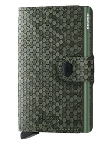 Secrid bőr pénztárca Miniwallet Hexagon Green zöld