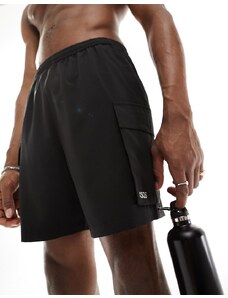ASOS 4505 Icon training shorts with cargo pockets and quick dry in black