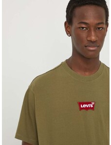 Levi's pamut póló zöld, férfi, nyomott mintás