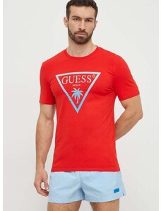 Guess t-shirt piros, férfi, nyomott mintás, F4GI00 J1311