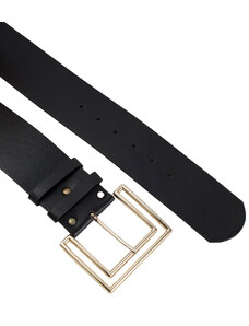 Fashionhunters Black wide belt made of eco leather OCH BELLA