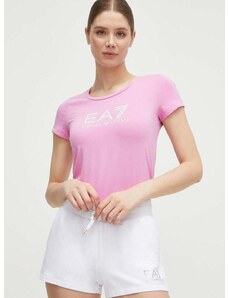 EA7 Emporio Armani t-shirt női, rózsaszín