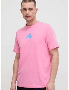 adidas Performance edzős póló rózsaszín, nyomott mintás, IS2397