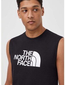 The North Face pamut póló fekete, férfi