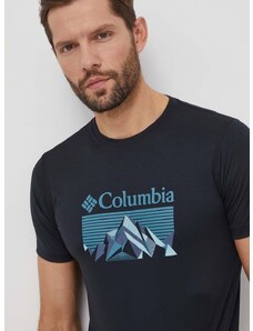 Columbia sportos póló zero rules fekete, nyomott mintás, 1533291