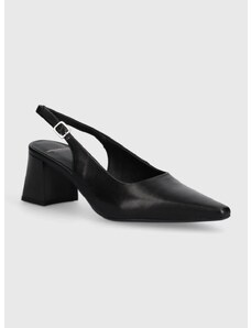 Vagabond Shoemakers bőr flip-flop ALTEA fekete, magassarkú, nyitott sarokkal, 5740-401-20
