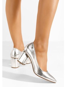 Zapatos Nelia ezüst elegáns magassarkú cipő
