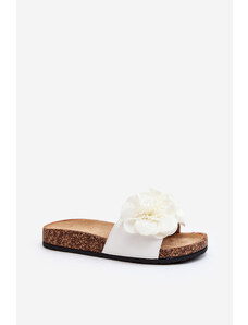 Kesi Women's slippers with white flowers by Lulania