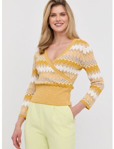 Morgan pulóver könnyű, női, sárga
