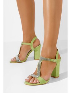 Zapatos Priscilla zöld elegáns női szandál