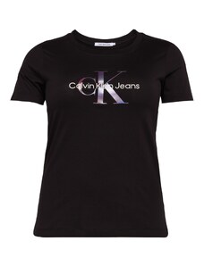 Calvin Klein Jeans Plus Póló világoslila / fekete / fehér