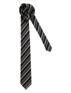 BOSS Black Nyakkendő sötétszürke / fekete / piszkosfehér