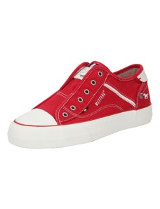 MUSTANG Rövid szárú sportcipők piros / fehér