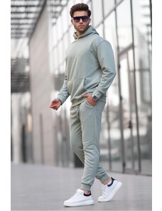 Madmext Mint Green Hooded Basic Tracksuit 5928