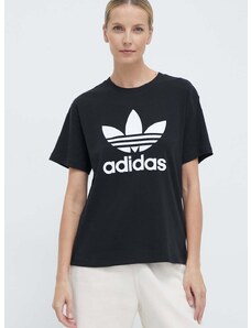 adidas Originals t-shirt Trefoil Tee női, fekete, IR9533