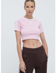 adidas Originals t-shirt 3-Stripes Baby Tee női, rózsaszín, IP0664