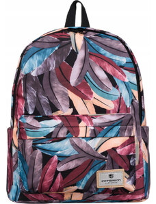 Peterson színes sport hátizsák tollas mintával PTN 79904