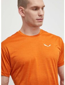 Salewa sportos póló Puez Melange narancssárga, melange