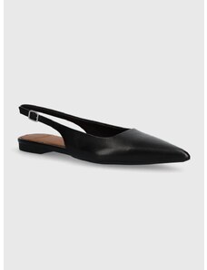 Vagabond Shoemakers bőr balerina cipő HERMINE fekete, nyitott sarokkal, 5733-101-20