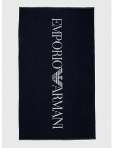 Emporio Armani Underwear pamut törölköző sötétkék