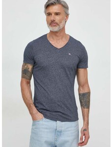 Tommy Jeans t-shirt sötétkék, férfi, melange