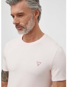 Guess t-shirt rózsaszín, férfi, sima, M2YI24 J1314
