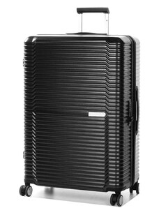 SNOWBALL vízszintes bordás fekete nagy bőrönd -SB20603-Fekete L