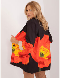 Fashionhunters Black jacket with floral print