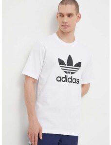 adidas Originals pamut póló Trefoil fehér, férfi, nyomott mintás, IV5353