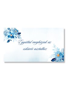 Personal Meghívó az esküvői asztalhoz - Kék virágok
