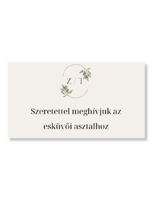Personal Meghívó az esküvői asztalhoz - Eucaliptusz