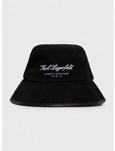 Karl Lagerfeld pamut sapka fekete, pamut