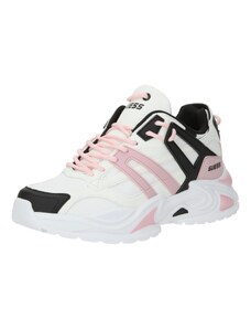 GUESS Rövid szárú sportcipők 'BELLUNA' rózsaszín / fekete / fehér