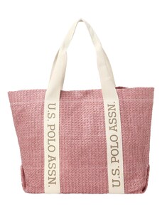 U.S. POLO ASSN. Shopper táska homok / barna / fáradt rózsaszín