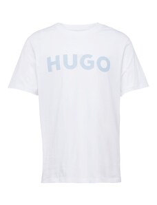 HUGO Póló 'Dulivio' égkék / fehér