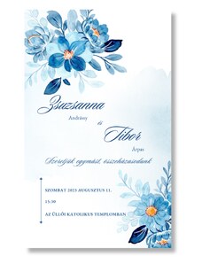 Personal Értesítő - Kék virágok