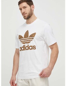 adidas Originals pamut póló fehér, férfi, nyomott mintás, IS2932