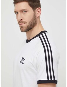 adidas Originals pamut póló 3-Stripes fehér, mintás, IA4846