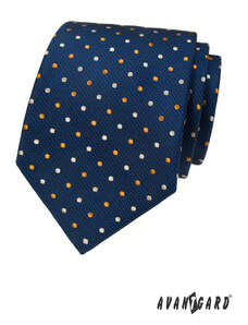 Avantgard Kék strukturált nyakkendő pöttyökkel